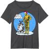 image:imageStar Wars Christmas C3PO amp R2D2 Snow Globe TShirtDark Heather Grey