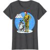image:imageStar Wars Christmas C3PO amp R2D2 Snow Globe TShirtDark Heather Grey