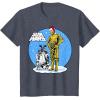 image:imageStar Wars Christmas C3PO amp R2D2 Snow Globe TShirtHeather Blue