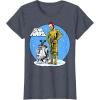 image:imageStar Wars Christmas C3PO amp R2D2 Snow Globe TShirtHeather Blue