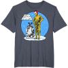 image:imageStar Wars Christmas C3PO amp R2D2 Snow Globe TShirtHeather Blue