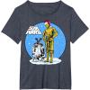image:imageStar Wars Christmas C3PO amp R2D2 Snow Globe TShirtHeather Blue