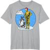 image:imageStar Wars Christmas C3PO amp R2D2 Snow Globe TShirtHeather Grey