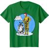 image:imageStar Wars Christmas C3PO amp R2D2 Snow Globe TShirtKelly Green