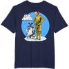 image:imageStar Wars Christmas C3PO amp R2D2 Snow Globe TShirtNavy Blue