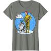 image:imageStar Wars Christmas C3PO amp R2D2 Snow Globe TShirtOlive Heather