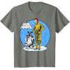 image:imageStar Wars Christmas C3PO amp R2D2 Snow Globe TShirtOlive Heather