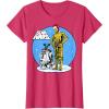 image:imageStar Wars Christmas C3PO amp R2D2 Snow Globe TShirtRed Heather