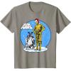 image:imageStar Wars Christmas C3PO amp R2D2 Snow Globe TShirtSlate Grey