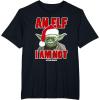 image:imageStar Wars Classic Christmas An Elf I Am Not Yoda Portrait TShirtBlack
