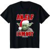 image:imageStar Wars Classic Christmas An Elf I Am Not Yoda Portrait TShirtBlack