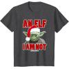 image:imageStar Wars Classic Christmas An Elf I Am Not Yoda Portrait TShirtDark Heather Grey