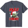 image:imageStar Wars Classic Christmas An Elf I Am Not Yoda Portrait TShirtHeather Blue