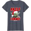 image:imageStar Wars Classic Christmas An Elf I Am Not Yoda Portrait TShirtHeather Blue