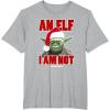 image:imageStar Wars Classic Christmas An Elf I Am Not Yoda Portrait TShirtHeather Grey