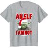 image:imageStar Wars Classic Christmas An Elf I Am Not Yoda Portrait TShirtHeather Grey