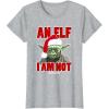 image:imageStar Wars Classic Christmas An Elf I Am Not Yoda Portrait TShirtHeather Grey