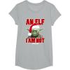 image:imageStar Wars Classic Christmas An Elf I Am Not Yoda Portrait TShirtHeather Grey