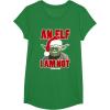 image:imageStar Wars Classic Christmas An Elf I Am Not Yoda Portrait TShirtKelly Green