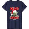 image:imageStar Wars Classic Christmas An Elf I Am Not Yoda Portrait TShirtNavy Blue