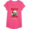 image:imageStar Wars Classic Christmas An Elf I Am Not Yoda Portrait TShirtPink Heather
