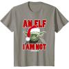 image:imageStar Wars Classic Christmas An Elf I Am Not Yoda Portrait TShirtSlate Grey