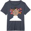 image:imageStar Wars Classic Flower Buns Happy Mothers Day TShirtHeather Blue
