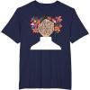 image:imageStar Wars Classic Flower Buns Happy Mothers Day TShirtNavy Blue