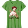 image:imageStar Wars Leia I Love Yule Christmas Snowflake TShirt TShirtGrass Green