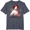 image:imageStar Wars Leia I Love Yule Christmas Snowflake TShirt TShirtHeather Blue
