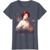image:imageStar Wars Leia I Love Yule Christmas Snowflake TShirt TShirtHeather Blue