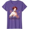 image:imageStar Wars Leia I Love Yule Christmas Snowflake TShirt TShirtPurple Heather