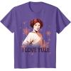image:imageStar Wars Leia I Love Yule Christmas Snowflake TShirt TShirtPurple Heather