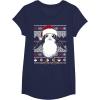 image:imageStar Wars Porg Ugly Christmas Sweater Graphic TShirt TShirtNavy Blue