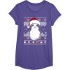 image:imageStar Wars Porg Ugly Christmas Sweater Graphic TShirt TShirtPurple Heather