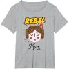 image:imageStar Wars Princess Leia Rebel Mom Mothers Day TShirt TShirtHeather Grey