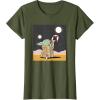 image:imageStar Wars The Mandalorian Grogu Christmas Holiday Candy Cane TShirtOlive Green
