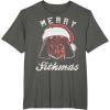 image:imageStar Wars Vader Christmas Merry Sithmas Candy Cane Script TShirtAsphalt Grey