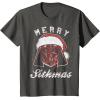 image:imageStar Wars Vader Christmas Merry Sithmas Candy Cane Script TShirtAsphalt Grey