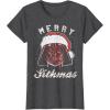 image:imageStar Wars Vader Christmas Merry Sithmas Candy Cane Script TShirtDark Heather Grey