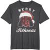 image:imageStar Wars Vader Christmas Merry Sithmas Candy Cane Script TShirtDark Heather Grey
