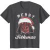 image:imageStar Wars Vader Christmas Merry Sithmas Candy Cane Script TShirtDark Heather Grey