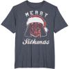 image:imageStar Wars Vader Christmas Merry Sithmas Candy Cane Script TShirtHeather Blue