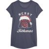 image:imageStar Wars Vader Christmas Merry Sithmas Candy Cane Script TShirtHeather Blue
