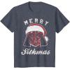 image:imageStar Wars Vader Christmas Merry Sithmas Candy Cane Script TShirtHeather Blue
