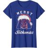 image:imageStar Wars Vader Christmas Merry Sithmas Candy Cane Script TShirtRoyal Blue