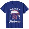 image:imageStar Wars Vader Christmas Merry Sithmas Candy Cane Script TShirtRoyal Blue