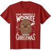 image:imageStar Wars Wookiee Little Christmas Sketched Graphic TShirt TShirtCranberry Red