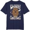image:imageStar Wars Wookiee Little Christmas Sketched Graphic TShirt TShirtNavy Blue