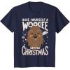 image:imageStar Wars Wookiee Little Christmas Sketched Graphic TShirt TShirtNavy Blue